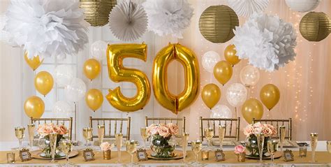Make a montage display of the wedding. Golden 50th Wedding Anniversary Party Supplies - 50th ...