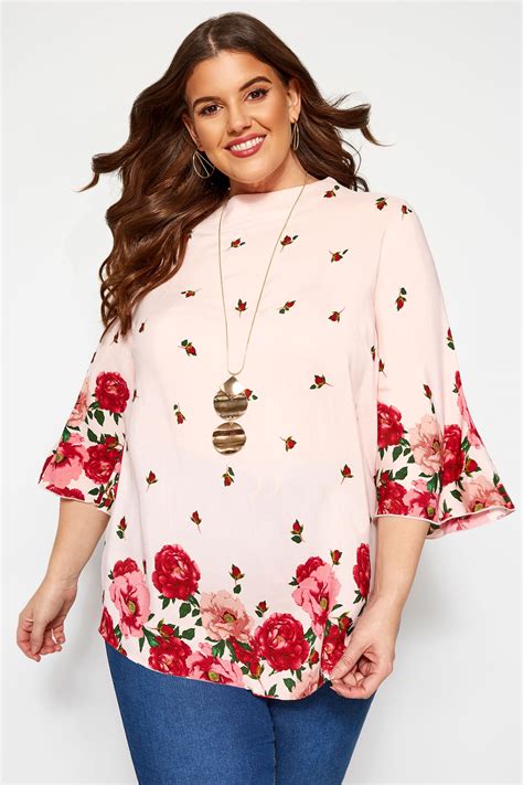 Lovedrobe Pink Floral Rose Blouse Yours Clothing