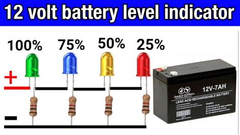 How To Make 12 Volt Battery Level Indicator Youtube