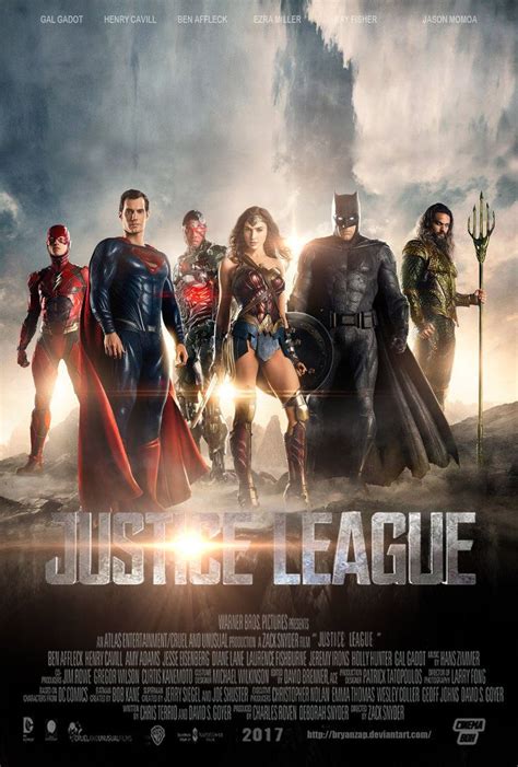 Justice League Movie Poster By Bryanzap On Deviantart Justice League