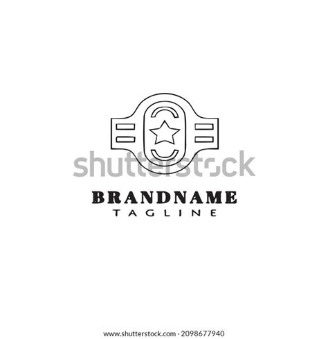 Championship Belt Logo Icon Design Template Stock Vector Royalty Free