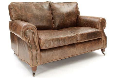 Hepburn Vintage Leather Seat Sofa From Old Boot Sofas