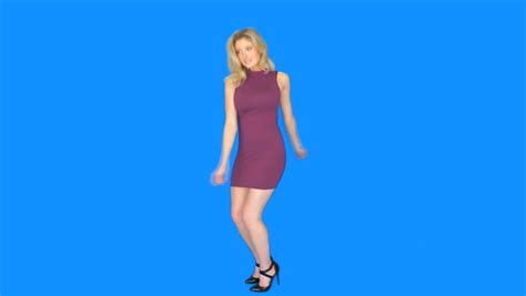 Sexy Blonde Woman Dancing On Blue Stock Footage Video 100 Royalty Free 5683685 Shutterstock