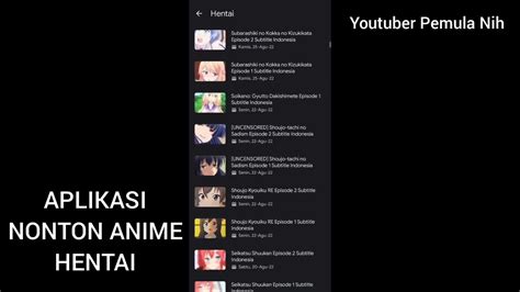 Aplikasi Nonton Anime Hentai Youtube