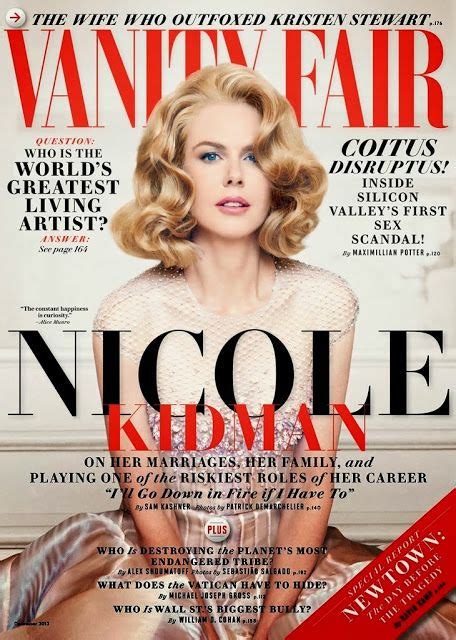 Vanity Fair December Nicole Kidman By Patrick Demarchelier Revistas De Moda Portadas De
