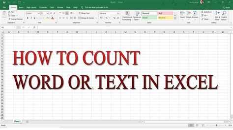 How To Count Word Or Text In Excel Applegreen Studio Youtube