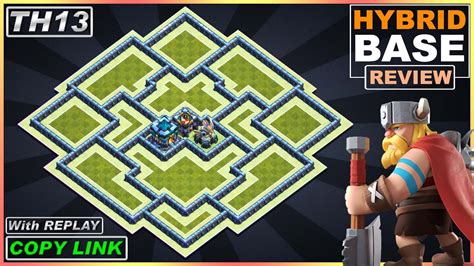 Best Town Hall Th Base With Replay Th Hybrid Base Copy