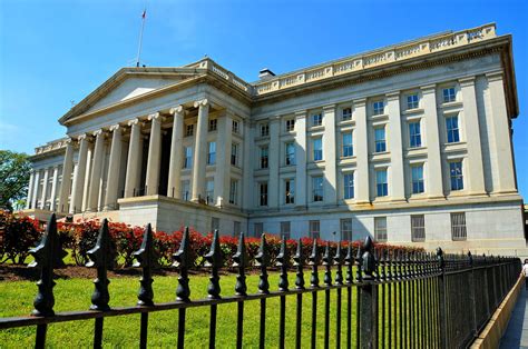 Treasury Department Building In Washington Dc Encircle Photos