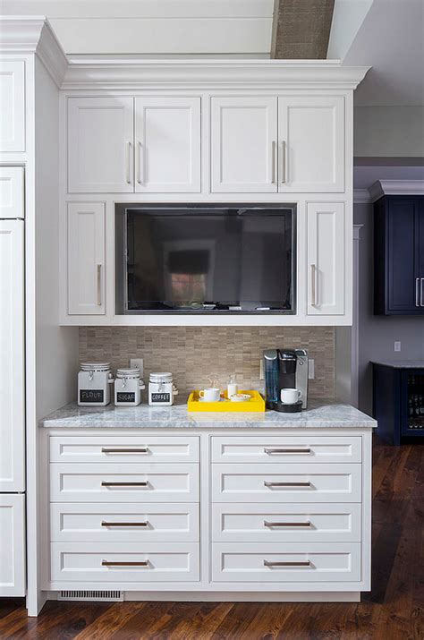 This model was developed for modern kitchens with wide top cabinets. New Kitchen Design by Martha O'Hara Interiors - Home Bunch ...