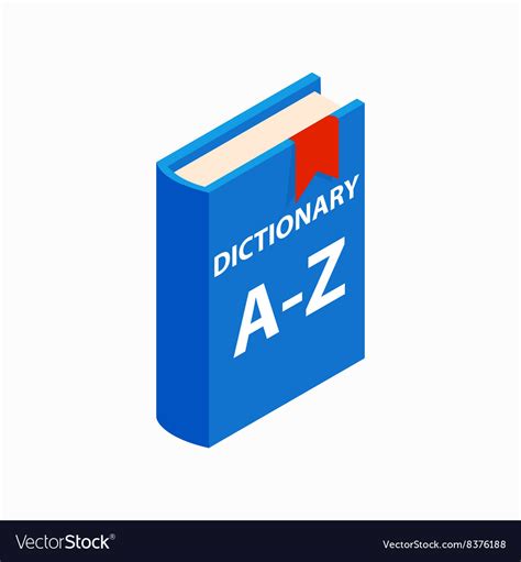 Dictionary Book Icon Isometric 3d Style Royalty Free Vector