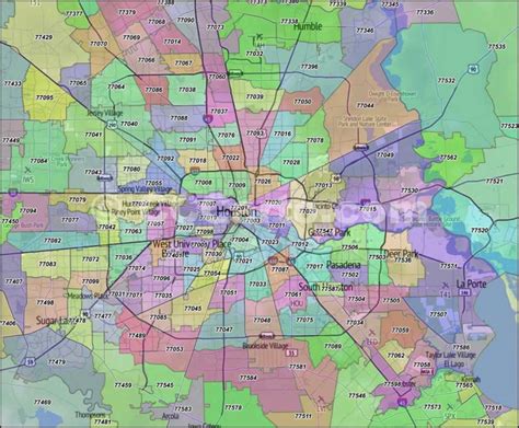 Texas Zip Code Area Map