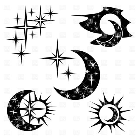 Night And Half Moon Crescent With Star Pattern Vector Image 20240