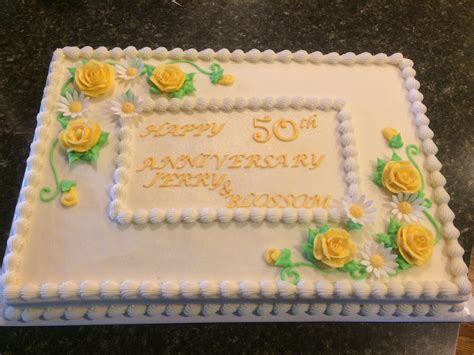 50th Anniversary Sheet Cake Decorating Ideas Rhonda Carlton Bruidstaart