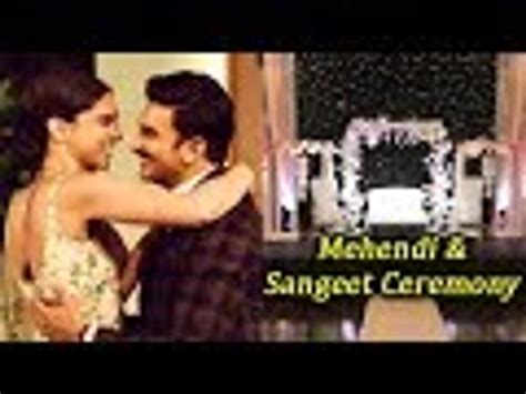 Deepika Padukone Ranveer Singh Kickstart Their Mehendi And Sangeet Ceremony Video Dailymotion