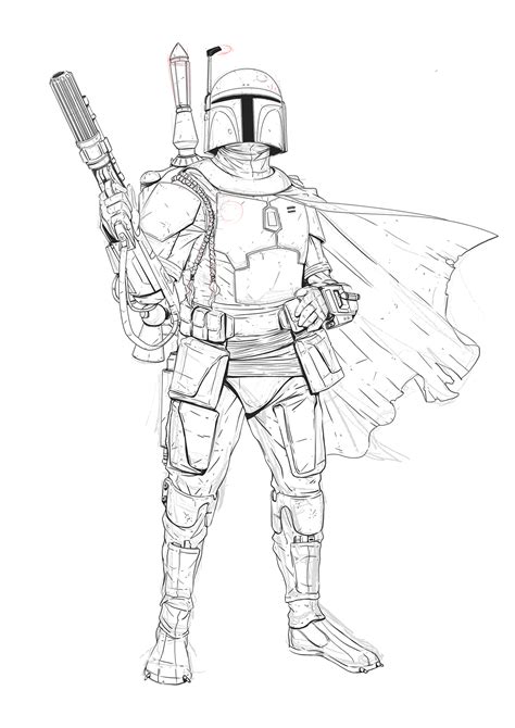 Boba Fett Para Colorear Imprimir E Dibujar Dibujos Co