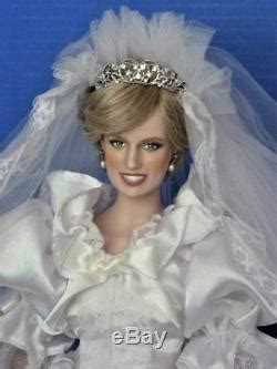 Gorgeous Ooak Repaint Franklin Mint Princess Diana Porcelain Bride Doll