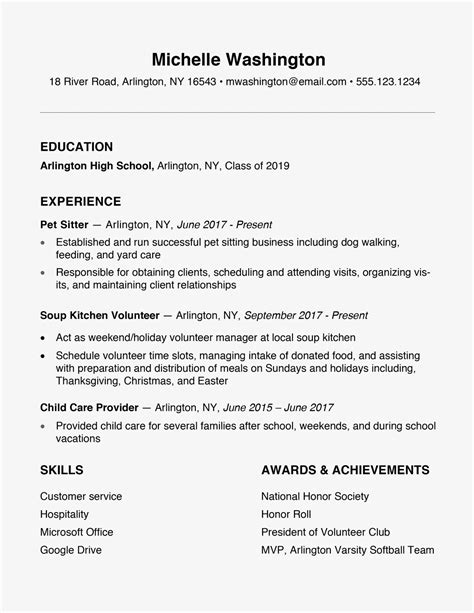 28 High School Resume Examples And Writing Tips For Your School Lesson