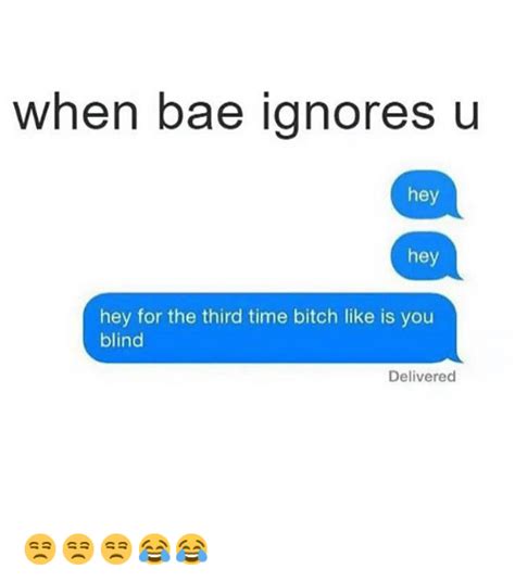 When Bae Ignores U Hey Hey Hey For The Third Time Bitch Like Is You Blind Delivered 😒😒😒😂😂 Bae
