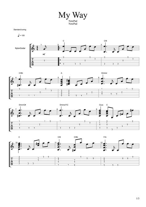 My Way Sheet Music