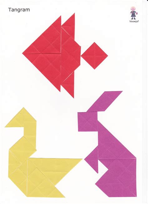 Tangram 16 Vierkantjes Origami Abc