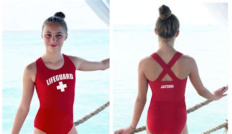 Custom Girl Badeanzug Lifeguard Style Größe 2 Bis 16 Jahre Etsy