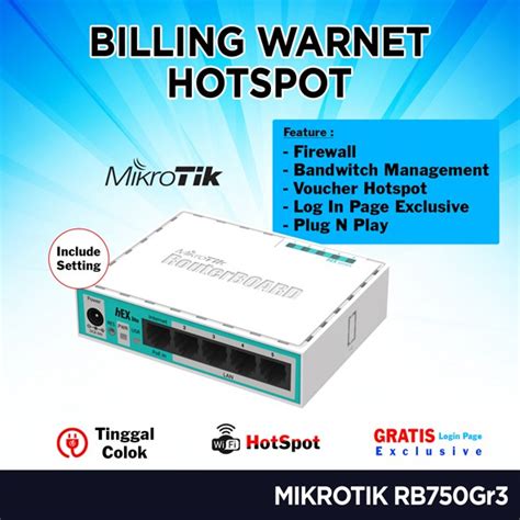 Jual Billing Warnet Hotspot Rt Rw Net Mikrotik Rb750r2 Untuk Usaha Rt