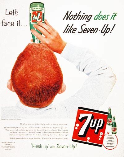 1955 Nothing Does It Like Seven Up Vintage Ad