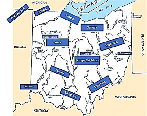 Ohio Indian Tribes Map Map Of Usa With Rivers