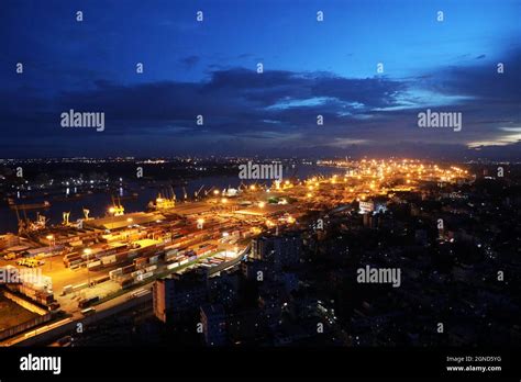 Chattogram Bangladesh 07th Sep 2021 Night View Of Chittagong Port