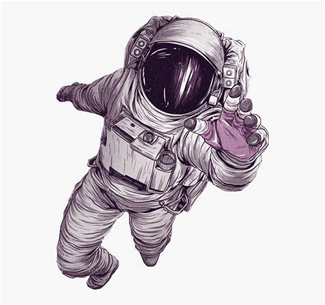 Drawing Astronaut In Space Hd Png Download Is Free Transparent Png