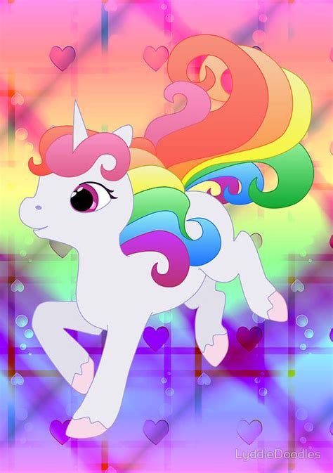 ‘cute Baby Rainbow Unicorn Canvas Print By Lyddiedoodles Rainbow