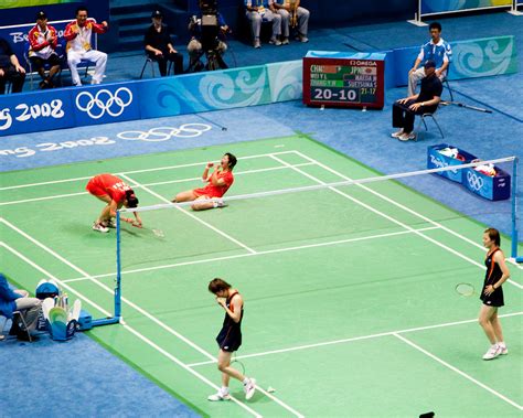 At high levels of play, the sport demands excellent fitness: Womens Doubles Badminton Summer Olympics China vs Japan ...