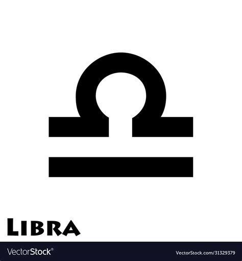 Libra Zodiac Sign Logo Royalty Free Vector Image