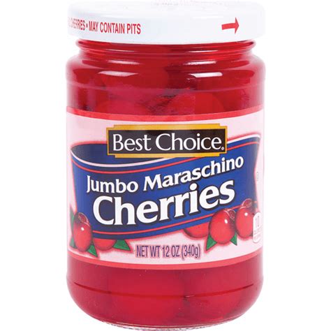 Best Choice Jumbo Maraschino Cherries Cherries Reasors