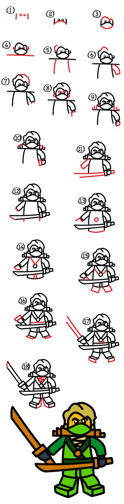 How To Draw Lloyd From Lego Ninjago Simpson Acers1990