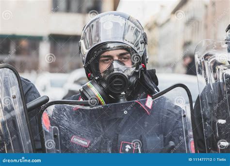 Portrait Of A Policeman In Milan Italy Editorial Photography Image