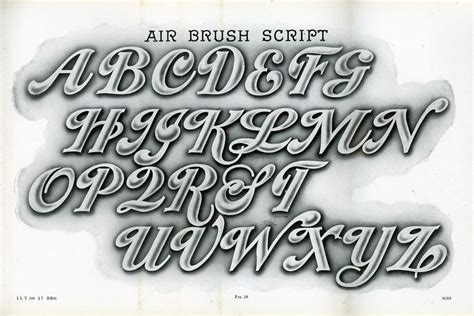 Air Brush Script Lettering Fonts Lettering Alphabet Lettering