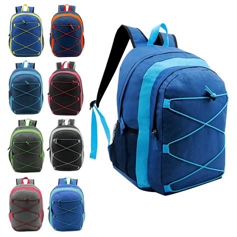 17 Bungee Wholesale Backpacks In 8 Assorted Colors Wholesale