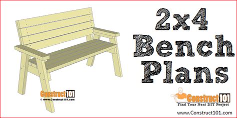 The garden bench plans that follow include projects that will challenge your skillset without breaking the bank. 2x4 Bench Plans - Step-By-Step - Material List - Construct101