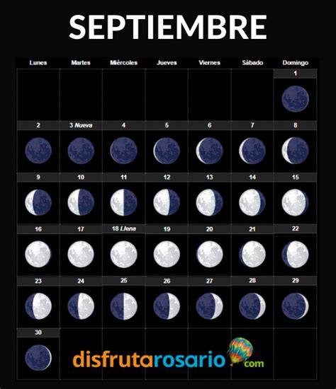Calendario Lunar Septiembre Disfrutarosario Com