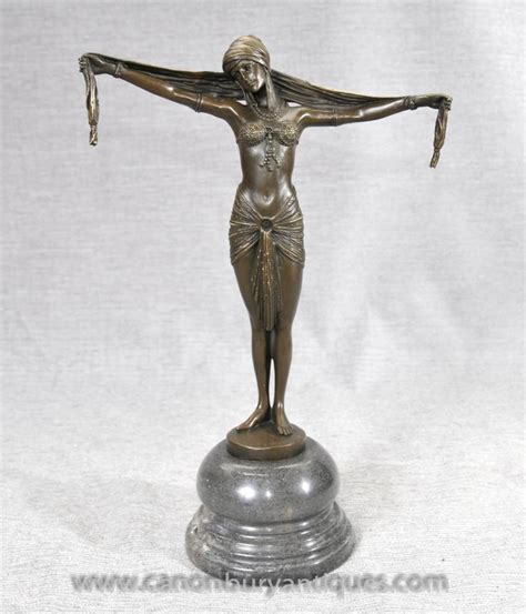 Dh Chiparus French Art Deco Bronze Dancer Figurine 1920s