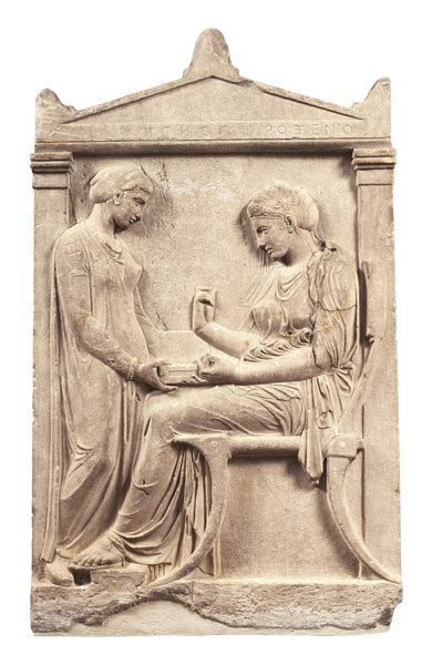 The Marble Grave Stele Of Hegeso Found In Kerameikos Athens 410 400