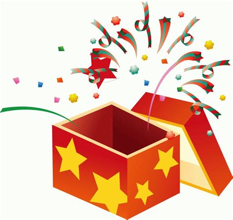 Free Clipart Open Gift Box