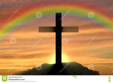 Religion Christianity Cross Silhouette Stock Photo Image Of
