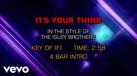 isley brothers it s your thing karaoke youtube