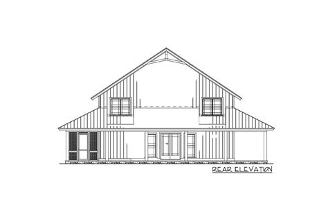 3 Bedroom Barndominium Inspired Country House Plan With Two Balconies