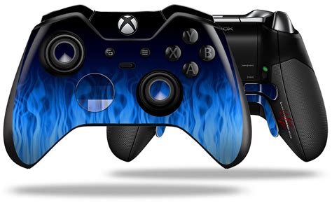 Fire Blue Decal Style Skin Fits Microsoft Xbox One Elite Wireless Controller Controller Not