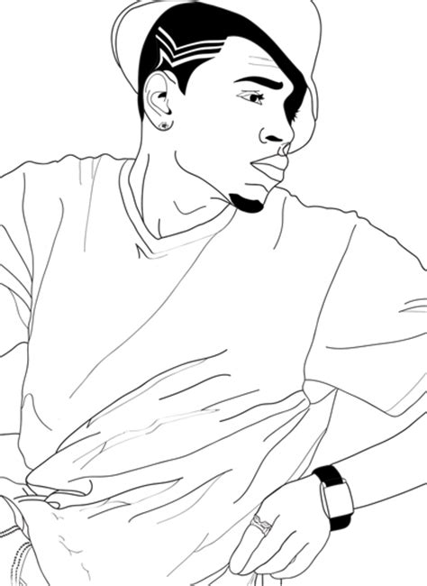Chris Brown Drawing Easy Sketch Coloring Page The Best Porn Website