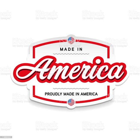 Made In America Sign Lettering Vintage Stock Illustration Download