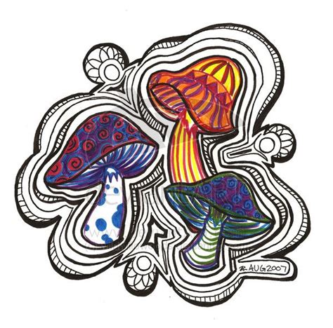 Ideas For Drawing Mushrooms Doodles Sharpie Sharpie Drawings Trippy Drawings Psychedelic